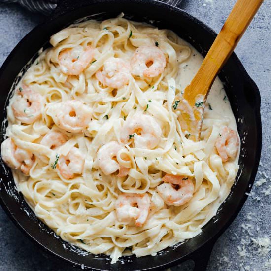 Creamy Prawn Scampi Pasta