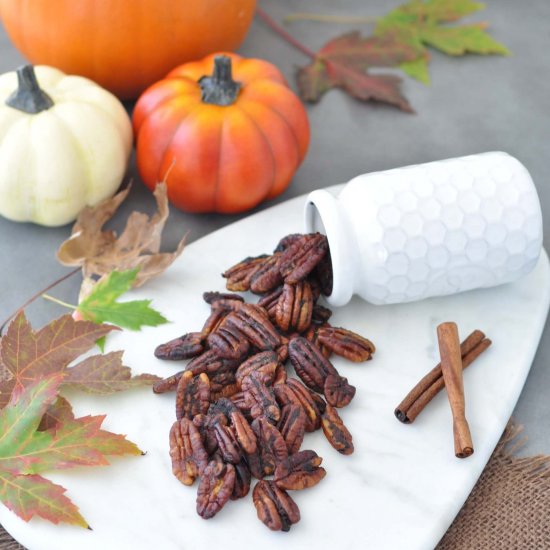 Pumpkin Spice Roasted Pecans