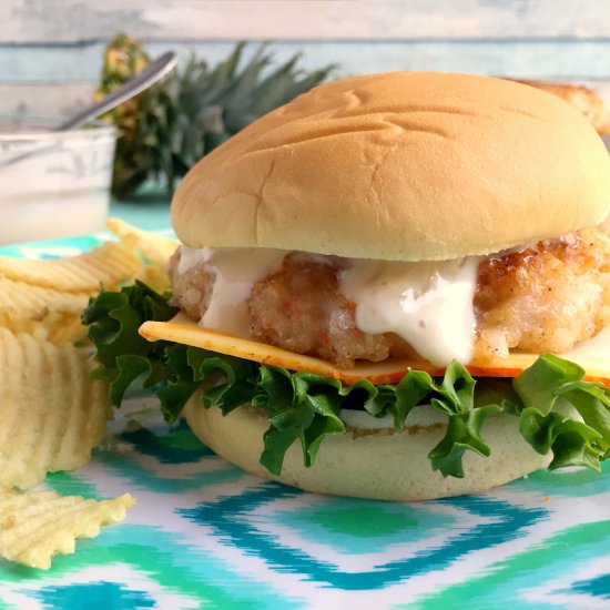 Coconut Shrimp Burger