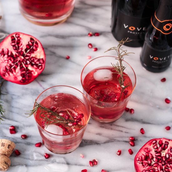 Rosemary Pomegranate Spritzers