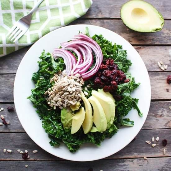 Creamy Garlic Dressed Kale Salad