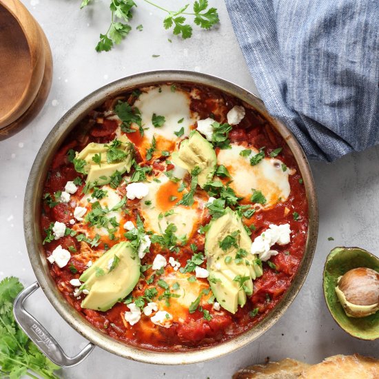 Easy Shakshuka with Avocado