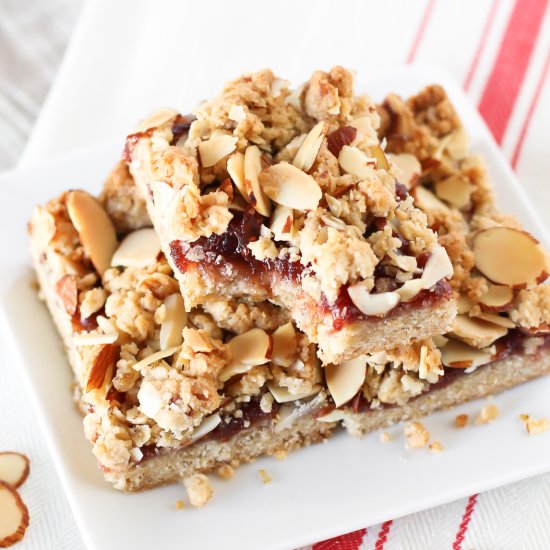 G-Free Vegan Raspberry Crumb Bars