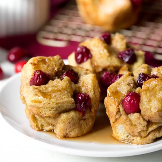 Cranberry French Toast Muffins