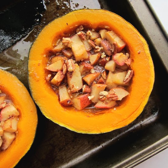 Buttercup Squash with Apples