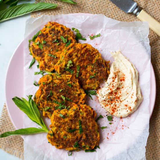 4 Ingredient Carrot Fritters