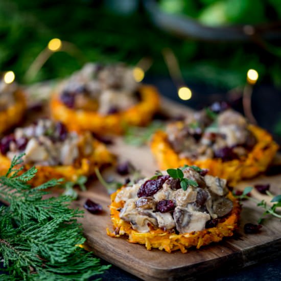 Carrot & Parsnip Rosti + Mushrooms