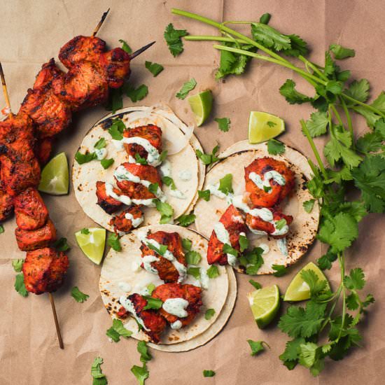 tandoori chicken tacos