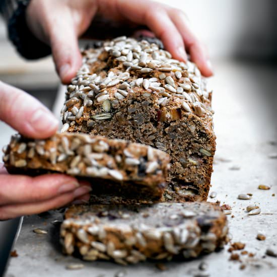 Cozy Sunflower Seed Banana Bread