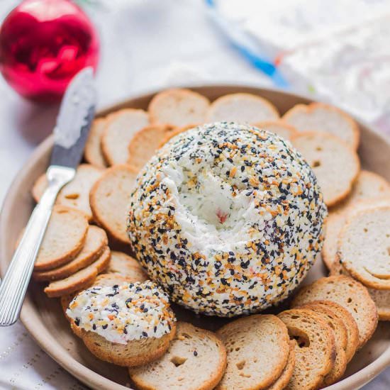 crab & everything bagel cheese ball