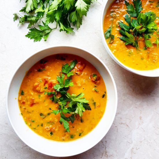 Lentils & Tomatoes Soup