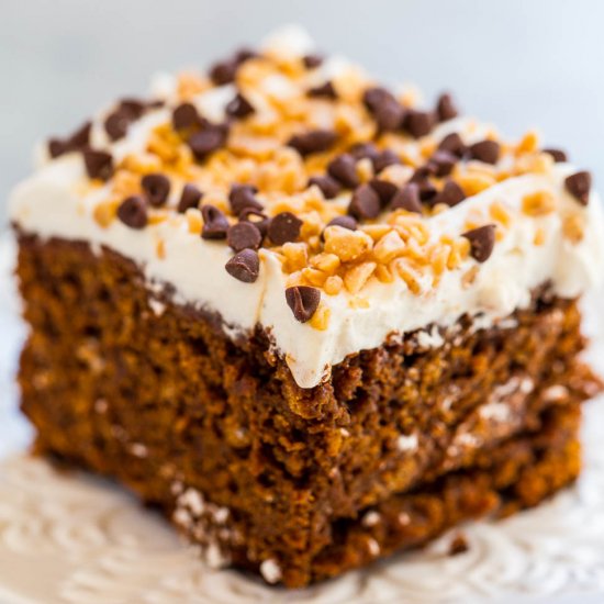 Chocolate Gingerbread Toffee Cake