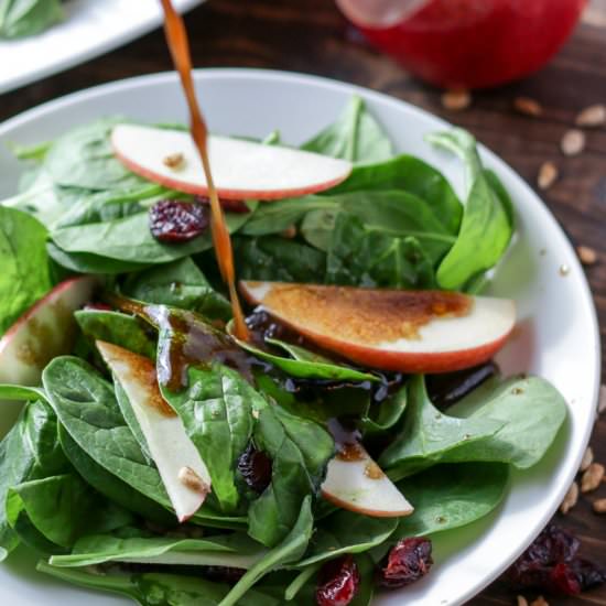 Apple Spinach Salad with Balsamic