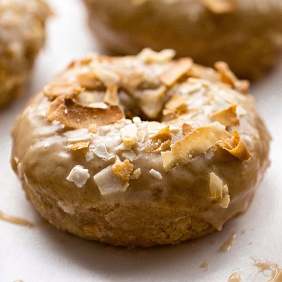 Spiced Maple Glazed Baked Donuts