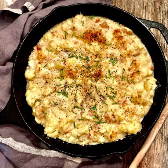 Gouda and Bacon Cauliflower Gratin