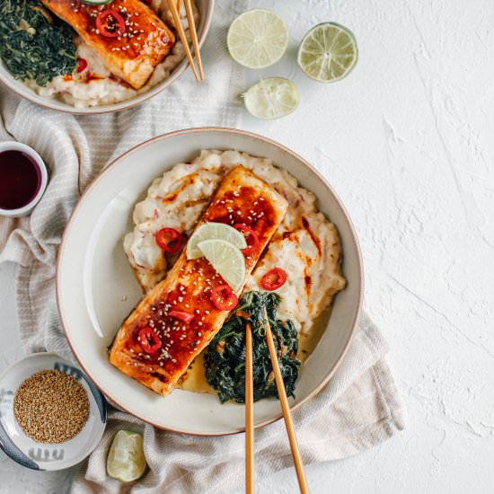 Teriyaki Salmon & Mashed Potatoes