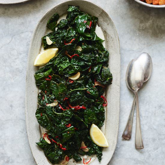 Sauteed Kale with Chiles and Lemon