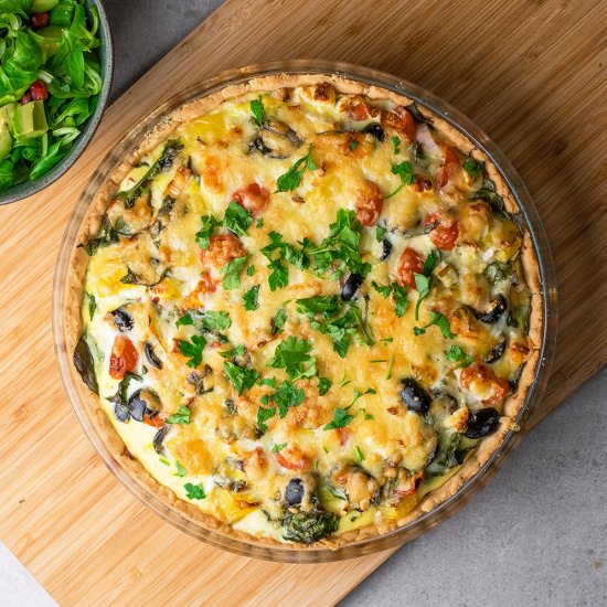 Mediterranean Quiche with Feta