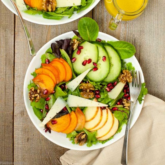 Persimmon Pomegranate Salad