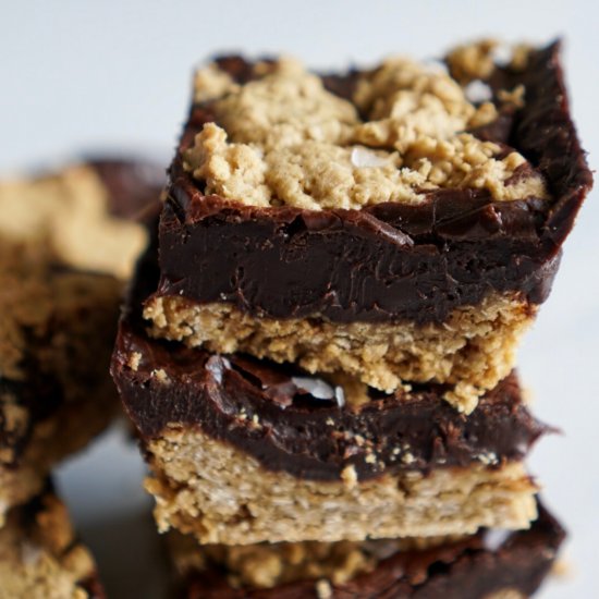 Brown Butter Bourbon Oat Fudge Bars