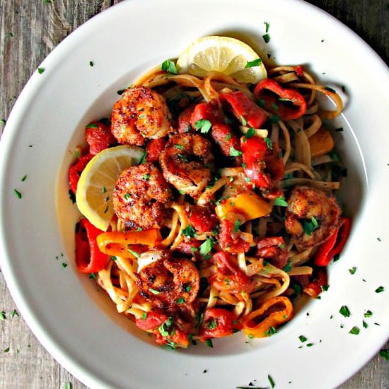 Blackened Shrimp Pasta