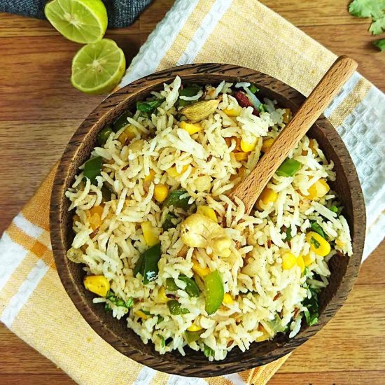 Corn Capsicum Pulao