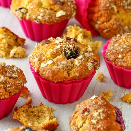 blueberry persimmon muffins