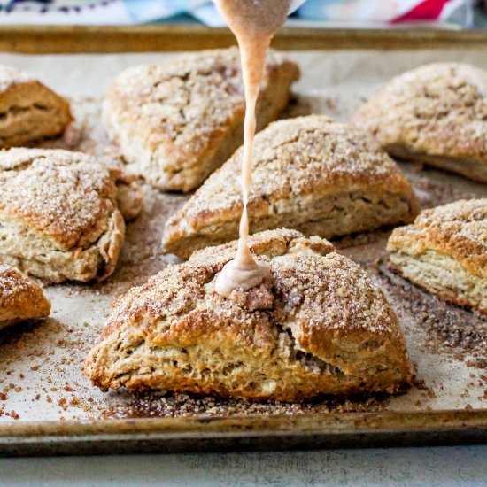 Cinnamon Sugar Crunch Scones