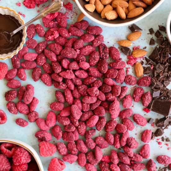 Raspberry Dark Chocolate Almonds