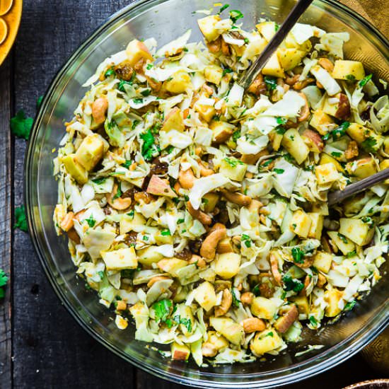 Shredded Cabbage Salad with Apples