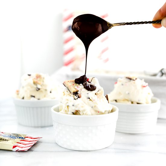 Peppermint Bark No Churn Ice Cream