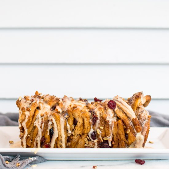 Cinnamon Cranberry Pull Apart Bread