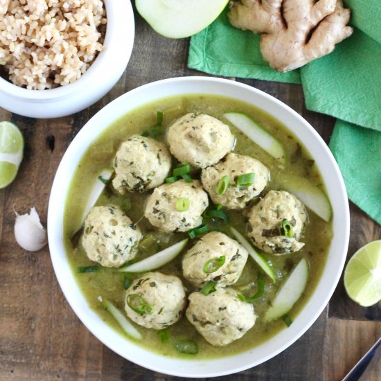 Chicken Meatballs with Green Curry