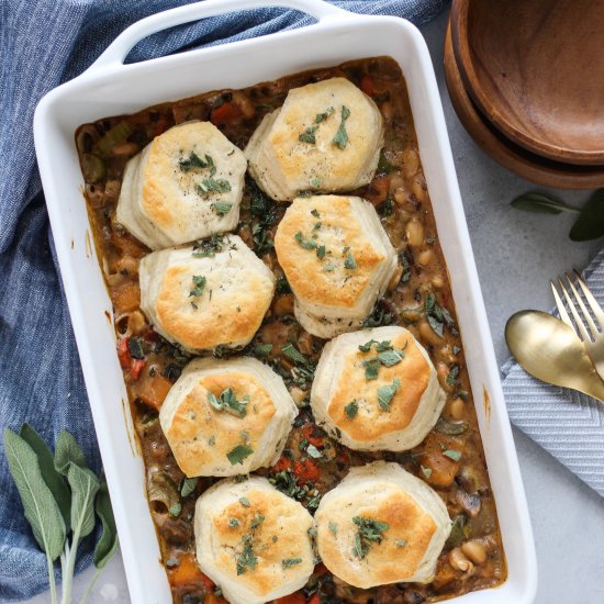 Autumn Vegetable Biscuit Pot Pie