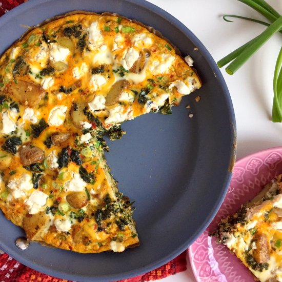 Kale and Harissa Frittata