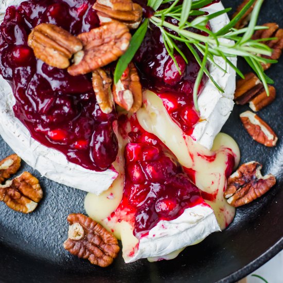 Cranberry Pomegranate Baked Brie