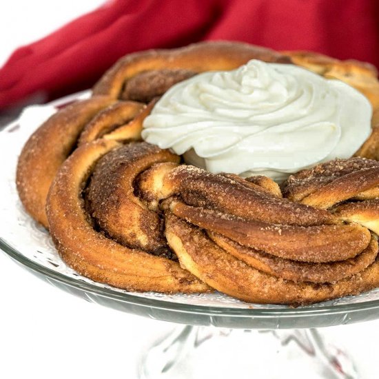 Braided Cinnamon Bread Wreath