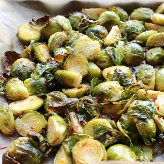 Chili Roasted Brussels Sprouts