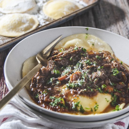 Short Rib Bolognese with Ravioli