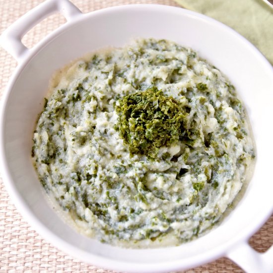 Paleo Cauliflower Kale Mash