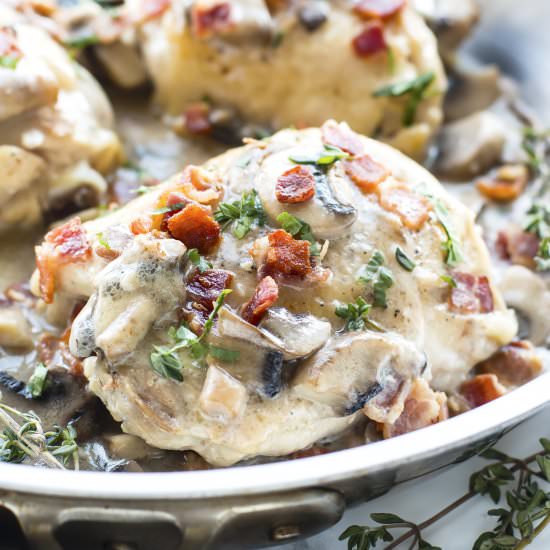 Creamy Bacon Mushroom Chicken