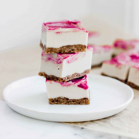 Cranberry Swirl Cheesecake Squares