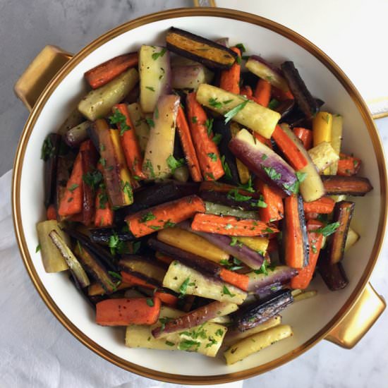 Roasted Rainbow Carrots