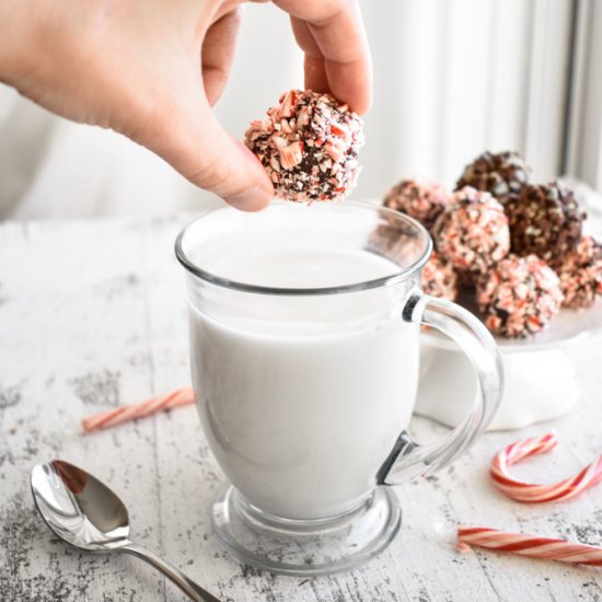 Peppermint Hot Chocolate Truffles