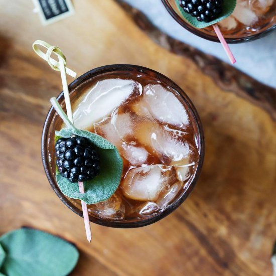 Sparkling Blackberry Tea Cocktails