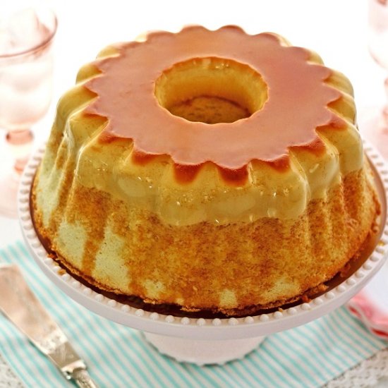 Caramel Leche Flan Chiffon Cake