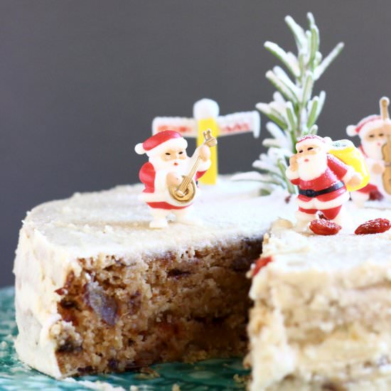 GF Vegan Christmas Fruit Cake