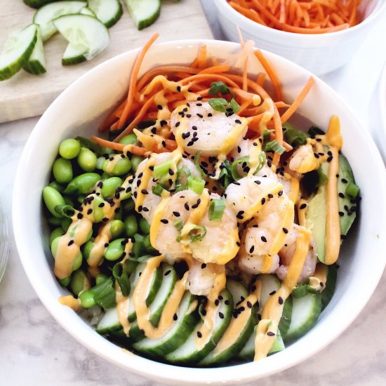 Shrimp Sushi Bowls