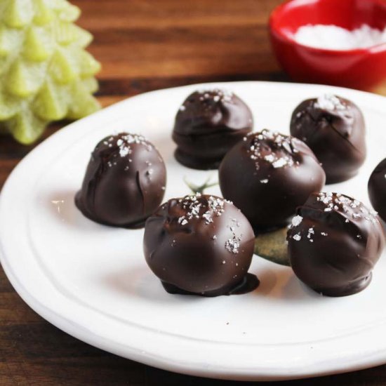 Dark Chocolate Caramel Truffles