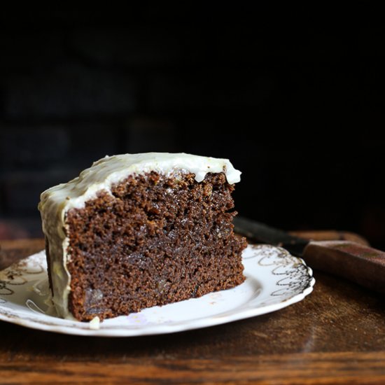 Sticky Ginger and Whisky Cake